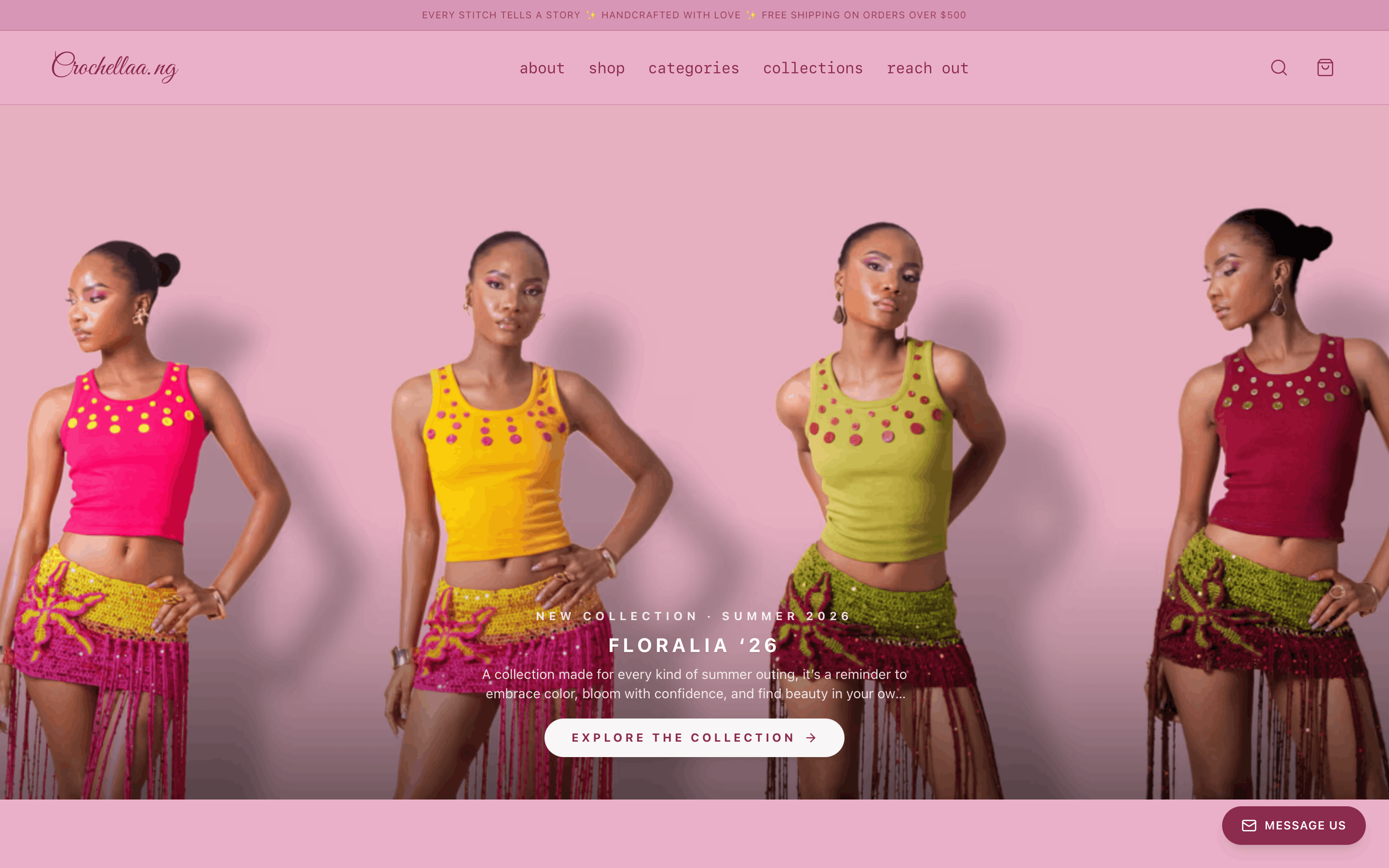 Crochellaa.ng: A handmade fashion storefront that takes custom orders